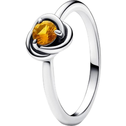 Pandora November Honey Eternity Circle Ring - Silver/Orange