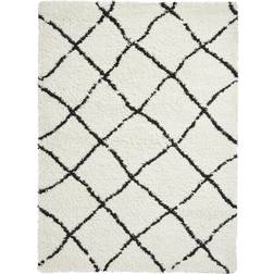 Think Rugs Scandi Berber White, Black 120x170cm