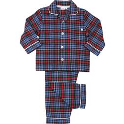 Mini Vanilla Kid's Traditional Check Pyjama Set - Blue/Red