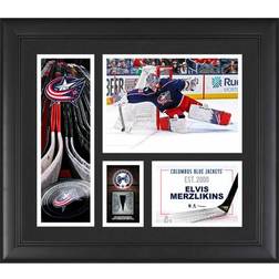 Fanatics Authentic Elvis Merzlikins Columbus Blue Jackets Framed Player Collage