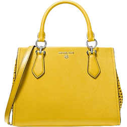 Michael Kors Marilyn Medium Saffiano Leather Satchel - Bright Dandelion