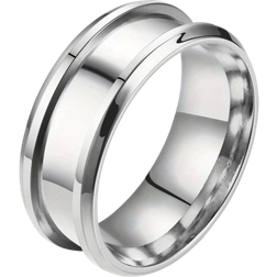 Recessed Groove Ring - Silver