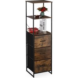 Relaxdays Industrial Design Brown Shelf