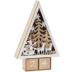 Samuel Alexander Wooden Christmas Countdown White Decoration 26cm