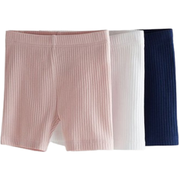 H&M Ribbed Cycling Shorts 3-pack - Light Pink/Dark Blue (1220089001)