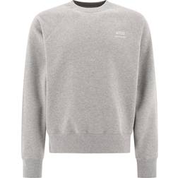 Ami Paris Logo cotton sweatshirt grey