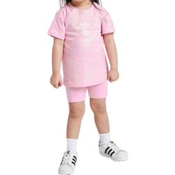 Adidas Infant Originals Repeat Trefoil T-shirt and Shorts Set - True Pink