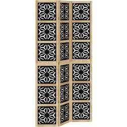 vidaXL 358800 Brown/Black Room Divider 110x220cm 3pcs