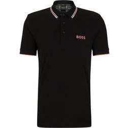 Hugo Boss Paddy Pro Contrast Logos Polo Shirt - Black