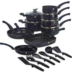 Blaumann Kitchen Tool Aquamarine Cookware Set with lid 21 Parts