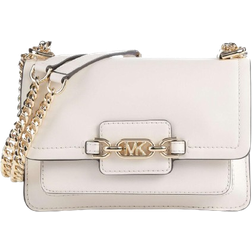 Michael Kors Heather Extra Small Leather Crossbody Bag - Light Cream