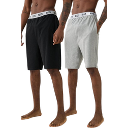 boohooMAN Men Tall Loungewear Shorts Multi 2 pack - Multi