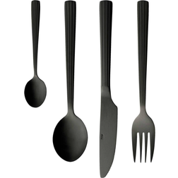 Aida Raw Black Matt Cutlery Set 16pcs