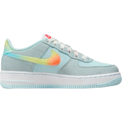 Nike Air Force 1 GS - Glacier Blue/Light Lemon Twist/Aquarius Blue/Total Orange