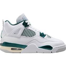 Nike Air Jordan 4 Retro GS - White/White/Neutral Grey/Oxidized Green