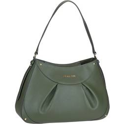 Michael Kors Enzo Medium Pebbled Leather Shoulder Bag - Green