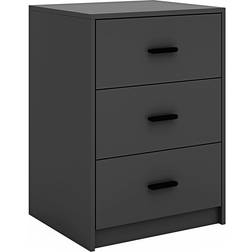 URBN Living Bedroom Black Bedside Table 34x40cm