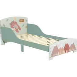 ZONEKIZ Toddler Bed Frame with Animal Theme 30.3x56.3"