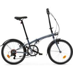 B'Twin Folding Bike 20inch Fold 120 Blue/Grey Unisex