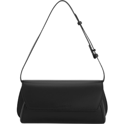 Charles & Keith Cassiopeia Front Flap Shoulder Bag - Black