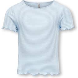 Kids Only Regular Fit O-Neck Top - Turquoise/Clear Sky