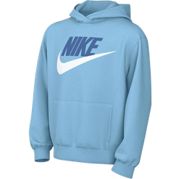 Nike Big Kid's Sportswear Club Fleece Hoodie - Aquarius Blue/White/Star Blue