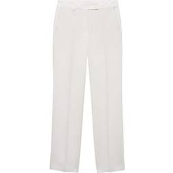 Mango Linen Suit Trousers - White