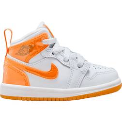 Nike Jordan 1 Mid SE TD - Football Grey/Pine Green/White/Orange Peel