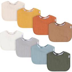 Gerber Baby Neutral Warm Shades Muslin Drooling Bibs 8-pack