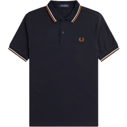 Fred Perry Twin Tipped Shirt - Navy/Ecru/Nut Flake