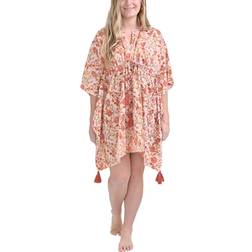 Pomegranate Short Caftan Cover-Up - Pink