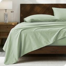 Bare Home Organic Cotton Bed Sheet Green (274.3x259.1cm)