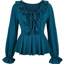 Veishet Renaissance Ruffled Shirt Costume