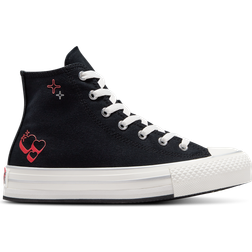 Converse Big Kid's Chuck Taylor All Star EVA Lift Platform Y2K Heart - Black/Vintage White