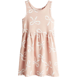 H&M Kid's Patterned Cotton Dress - Powder Pink/Bows (1157735073)