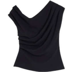 River Island Off Shoulder Drape Top - Black