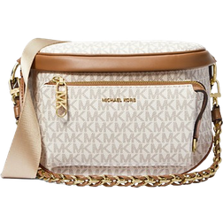 Michael Kors Slater Medium Signature Logo Sling Pack - Vanilla/Acorn