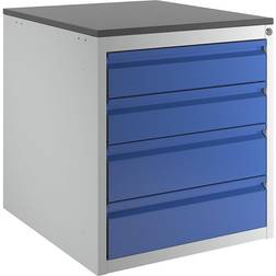 Rau telescopic light grey / gentian blue Storage Cabinet 65x64cm