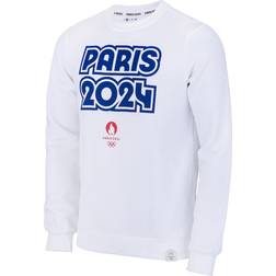 Paris 2024 Olympics Blue Logo Crew Sweat - White