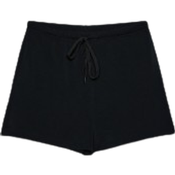 Stradivarius Soft-touch Drawstring Shorts - Black