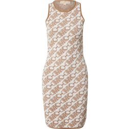 Michael Kors Empire Signature Logo Jacquard Tank Dress - Bone