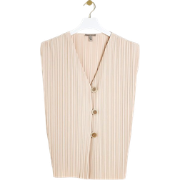 River Island Plisse Waistcoat - Beige