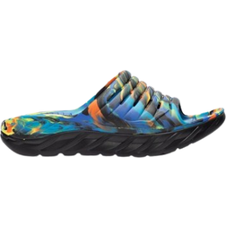 Hoka Ora Recovery Slide Swirl - Black/Dive Blue