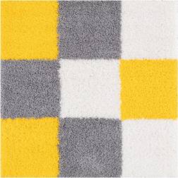 THE RUGS Area Rug Grey, White, Yellow 120 x120cm