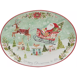 Certified International Joy of Christmas Oval Serving Dish