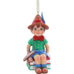 Gisela Graham Pinocchio Multicolour Christmas Tree Ornament 8.5cm