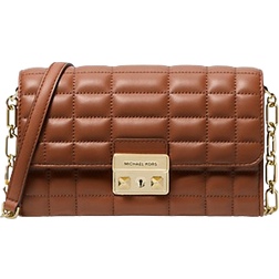 Michael Kors Tribeca Large Leather Convertible Crossbody Bag - Luggage