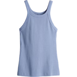 H&M Ribbed Vest Top - Fog Blue