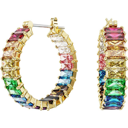 Swarovski Matrix Hoop Earrings - Gold/Multicolour