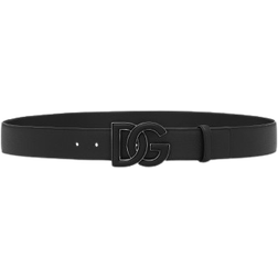 Dolce & Gabbana Deerskin Print Belt - Black